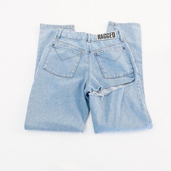 The Ragged Priest Straight Leg Light Wash Denim Jeans Rip SZ28 - Picture 7 of 9